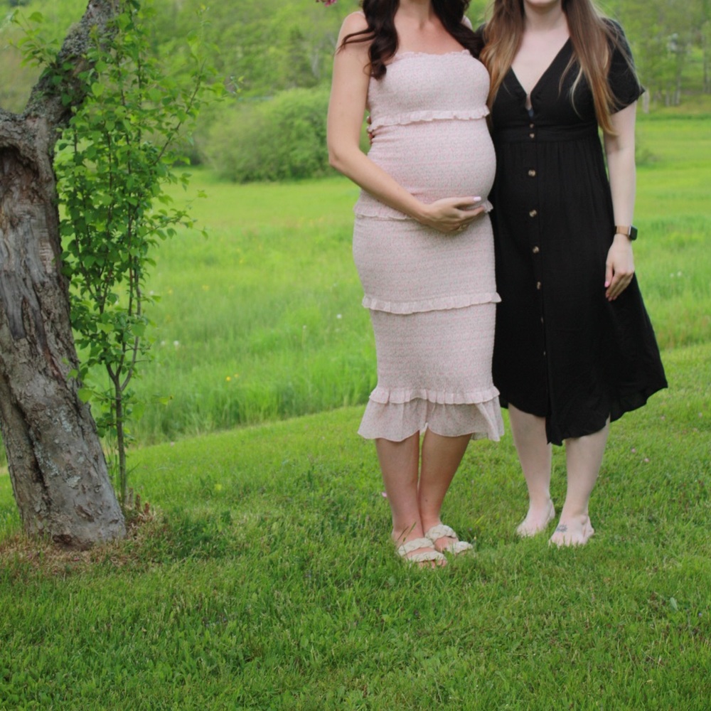 Pinkblush Pink Smocked Midi Dress
